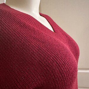 Women's HILARY RADLEY - Women's Red Lurex Sweater Size xl NWOT